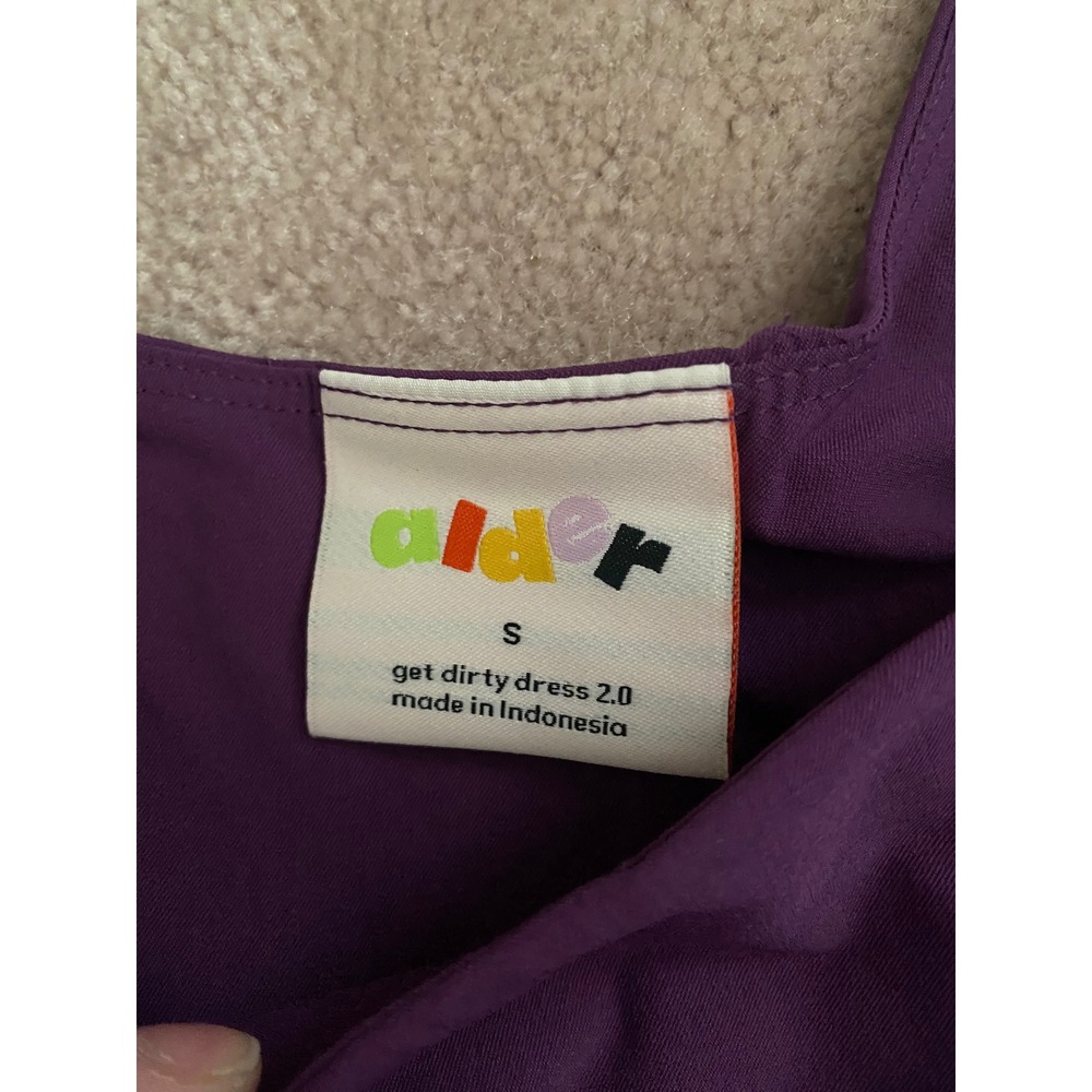 Alder Get Dirty Dress‎ 2.0 Womens Size S Eggplant Purple Sustainable Activewear - Picture 3 of 8